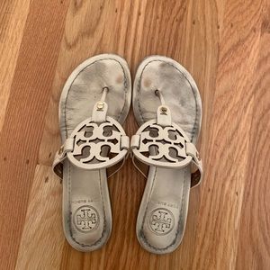 White Tory Burch Miller Sandal